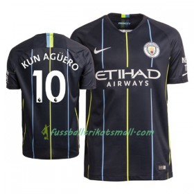 Fußballtrikots Manchester City Aguero 10 2018-2019 Kurzarm Auswärts-trikot kaufen